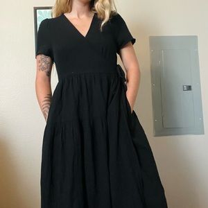 LAST PRICE DROP Lovely black wrap dress